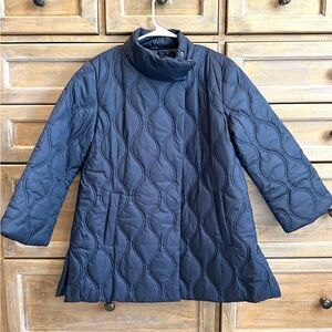 J McLaughlin Navy Quilted Women's Coat